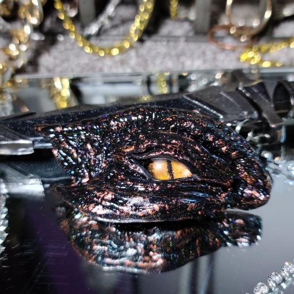 Handmade clay Dragon Eye Pendant - Picture 2 of 3